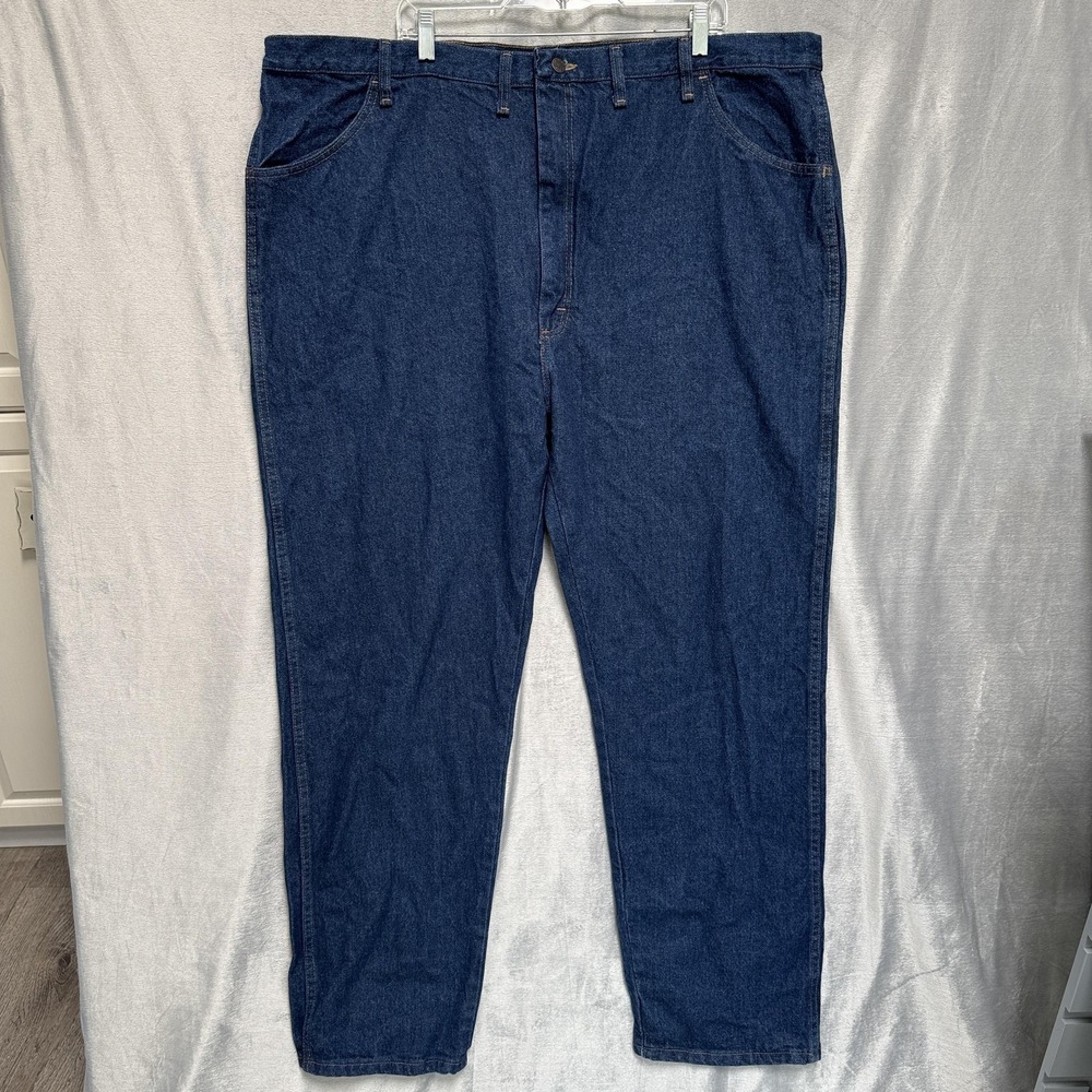 Rustler Jeans Mens 48x32 Blue Regular Straight Leg Heavyweight Denim Workwear